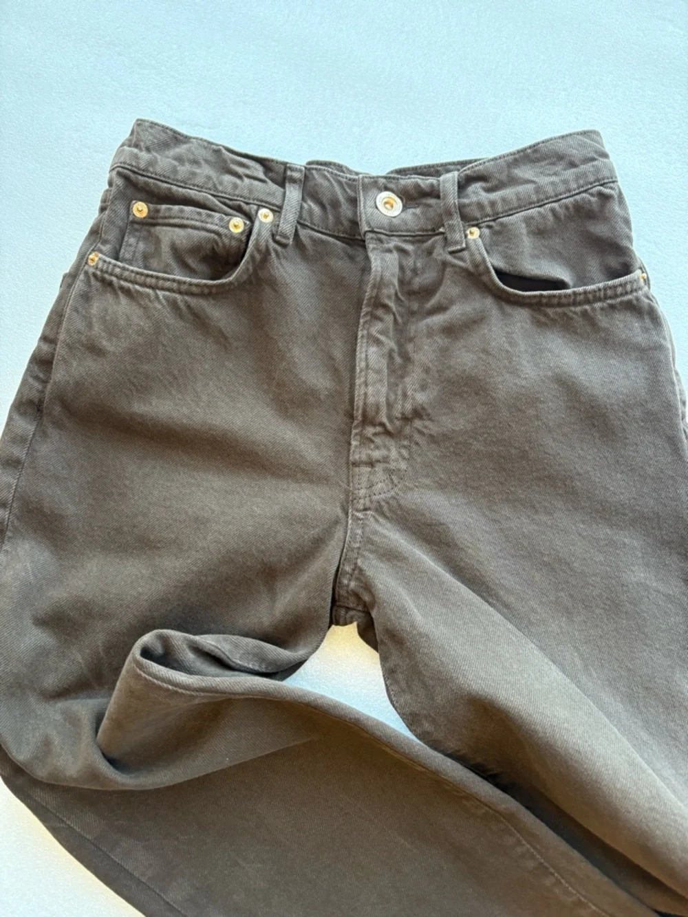 Zara Straight Leg Jeans in Dark Brown - Picture 7 of 13